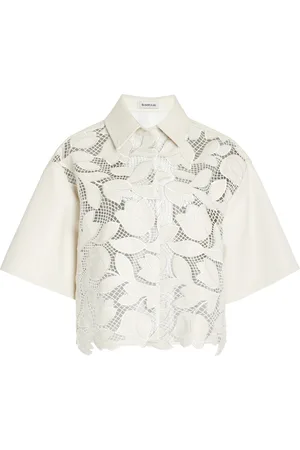Simkhai Robinson Embroidered Vegan Leather Shirt - - XS - Moda Operandi