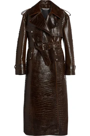 Stella McCartney Croc-Embossed Altermat Trench Coat - - IT 36 - Moda Operandi