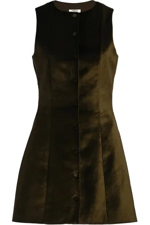 Mirror Palais Cotton-Blend Velveteen Mini Dress - - XS - Moda Operandi