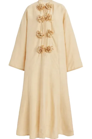 By Malene Birger Cicelia Rosette-Detailed Silk Maxi Dress - - FR 34 - Moda Operandi
