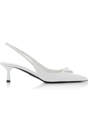 Prada Leather Slingback Pumps - - IT 37 - Moda Operandi