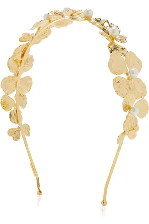 LELET NY Eden Pearl-Trimmed Metal Poppy Headband - - OS - Moda Operandi