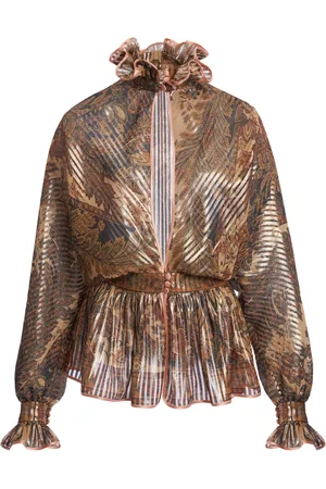 VALENTINO GARAVANI Patterned Lurex Blouse - - IT 38 - Moda Operandi