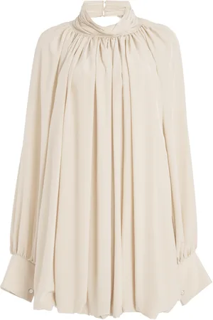 Stella McCartney Draped Silk-Chiffon Mini Dress - - IT 40 - Moda Operandi