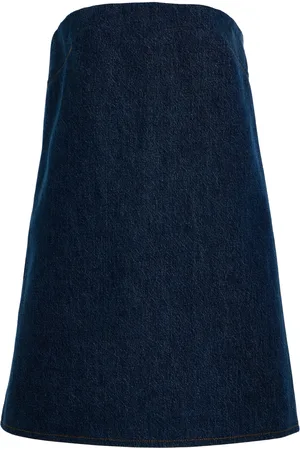 Frame The Strapless Denim Mini Dress - - US 6 - Moda Operandi