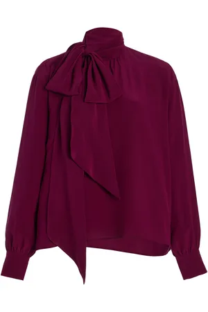 Prada Silk Tie-Neck Top - - IT 40 - Moda Operandi
