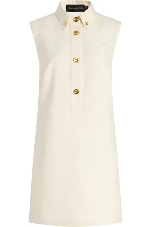 BRANDON MAXWELL Exclusive The Belle Wool-Silk Crepe Polo Mini Dress - - US 6 - Moda Operandi