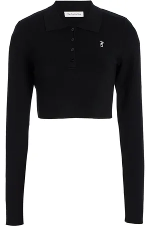 The Frankie Shop Giselle Cropped Knit Polo Shirt - - XS - Moda Operandi
