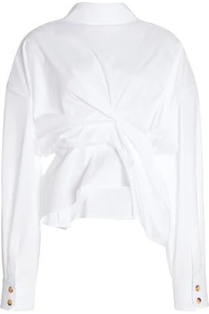 A.W.A.K.E. MODE Twisted Stretch-Cotton Shirt - - FR 36 - Moda Operandi