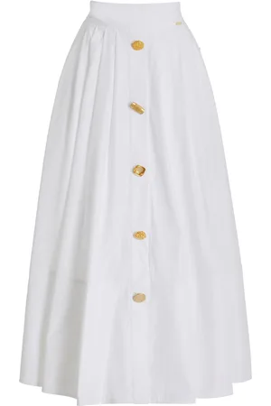 FRANCOISE Exclusive Joe Buttoned Cotton Midi Skirt - - FR 36 - Moda Operandi