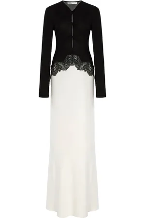 CHRISTOPHER ESBER Verner Lace-Trimmed Knit Maxi Dress Dress - Black/white - AU 12 - Moda Operandi