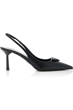 Prada Leather Slingback Pumps - - IT 37 - Moda Operandi