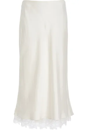 Rohe Lace-Trimmed Silk Skirt - - FR 36 - Moda Operandi