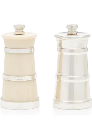 Moda Domus Silver Pepper and Ivory Salt Shaker Set - - Moda Operandi