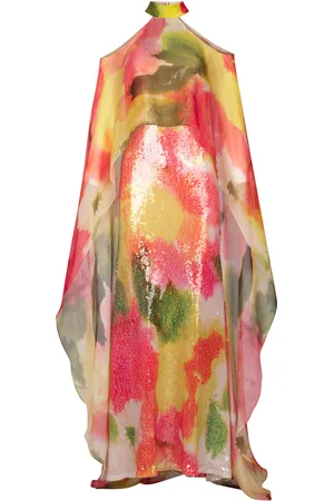 Silvia Tcherassi Serenela Open-Shoulder Silk-Blend Maxi Dress - - M - Moda Operandi