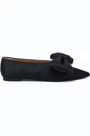 KIMHEKIM Monroe Bow-Detailed Silk-Wool Satin Ballet Flats - - IT 35 - Moda Operandi