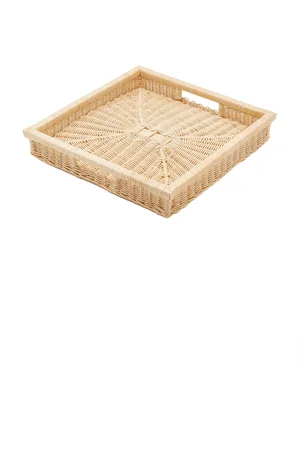 Moda Domus Wicker Square Tray - - Moda Operandi