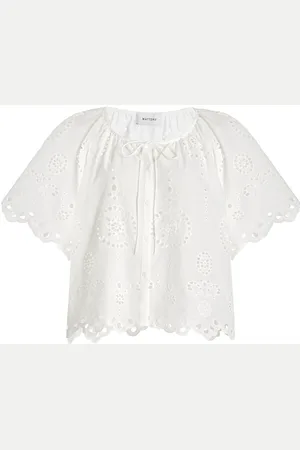 MATTEAU Broderie Anglaise Cotton Blouse - - 4 - Moda Operandi