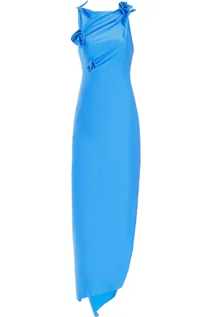 COPERNI Asymmetric Rosette-Detailed Satin Maxi Dress - - XS - Moda Operandi