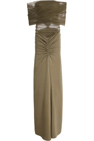 CHRISTOPHER ESBER Ruched Stretch-Tulle Maxi Dress - - AU 8 - Moda Operandi