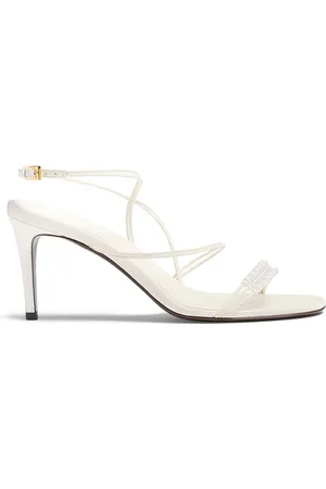 Khaite Loop Beaded Leather Sandals - - IT 37 - Moda Operandi