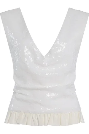 Tae Park Exclusive Petal Sequined Open-Back Top - - XS - Moda Operandi