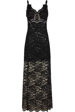 Paco rabanne Scalloped Lace Maxi Dress - - FR 36 - Moda Operandi