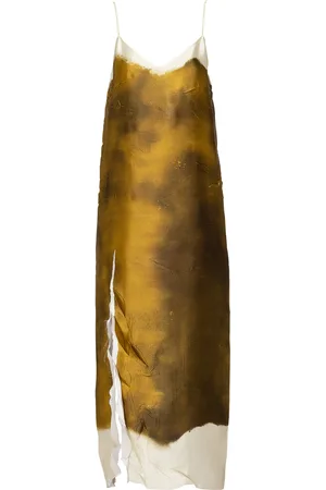Prada Printed Slip Midi Dress - - IT 40 - Moda Operandi