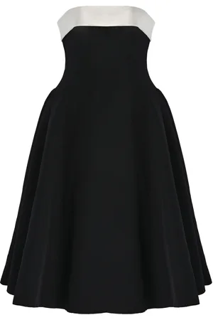 Mirror Palais Opera Strapless Crepe-Back Silk-Satin Lady-Length Dress - - XS - Moda Operandi