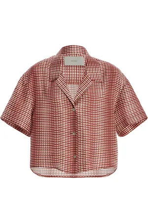 ASCENO The Lincoln Printed Silk Shirt - - S - Moda Operandi