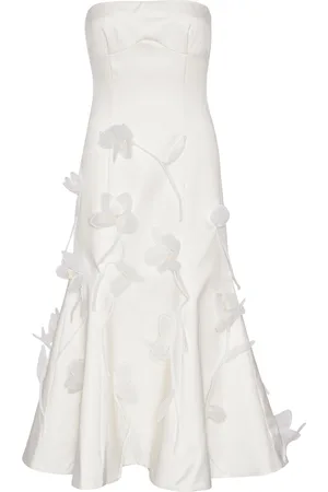 ROTATE Strapless Crepe Midi Dress - - EU 44 - Moda Operandi