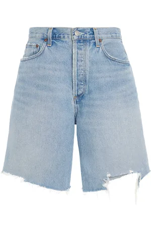 AGOLDE Indra Denim Knee Shorts - - 23 - Moda Operandi