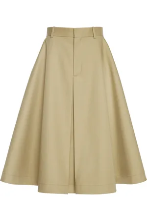 Bottega Veneta Fine Compact Cotton-Twill A-Line Skirt - - IT 38 - Moda Operandi