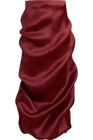 Khaite Olula Draped Silk Maxi Skirt - - US 4 - Moda Operandi