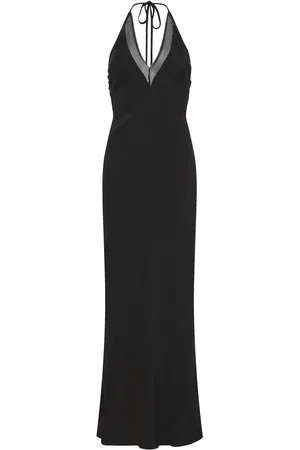 St Agni Mesh-Trimmed Knit Maxi Dress - - XS - Moda Operandi