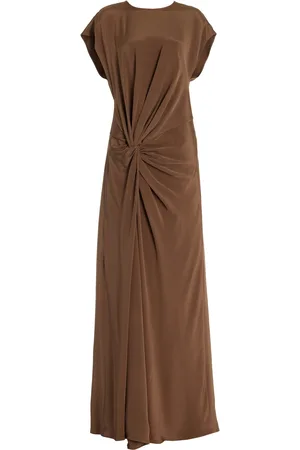 Heirlome Sylvia Ruched Silk Maxi Dress - - US 2 - Moda Operandi