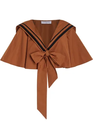 FRANCOISE Exclusive Coco Oversized Cotton Cropped Sailor Top - - FR 36 - Moda Operandi