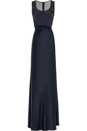 ADAM LIPPES Fringed Silk-Charmeuse Maxi Dress - - US 2 - Moda Operandi