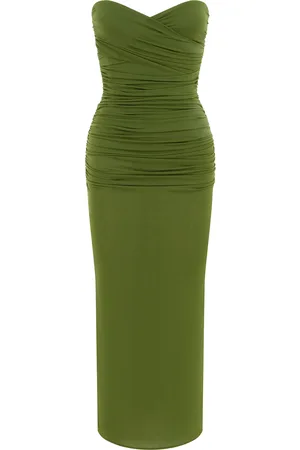 ALEX PERRY Ruched Jersey-Crepe Midi Dress - - UK 4 - Moda Operandi