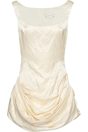 MAGDA BUTRYM Gathered Cotton Mini Dress - - FR 36 - Moda Operandi
