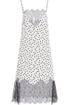 FRANCOISE Exclusive Stevie Lace-Trimmed Silk Crepe Midi Slip Dress - - FR 34 - Moda Operandi