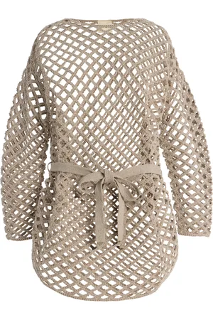 Zulu & Zephyr Lattice-Knit Tunic Top - - AU 10 - Moda Operandi