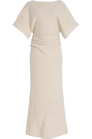 Staud Amelie Linen-Blend Dress - - XS - Moda Operandi