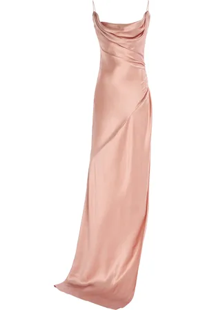 Balmain Silk-Satin Maxi Dress - - FR 38 - Moda Operandi