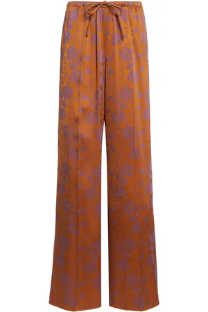 DRIES VAN NOTEN Floral Jacquard Straight-Leg Pants - - FR 34 - Moda Operandi