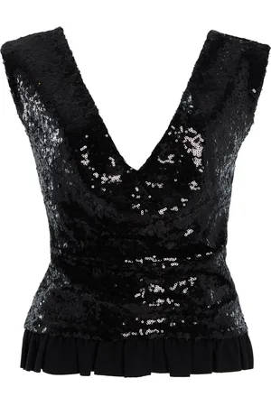 Tae Park Exclusive Petal Sequined Open-Back Top - - XS - Moda Operandi