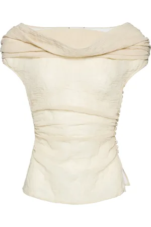 MAGDA BUTRYM Cowl Neck Cotton Top - - FR 32 - Moda Operandi