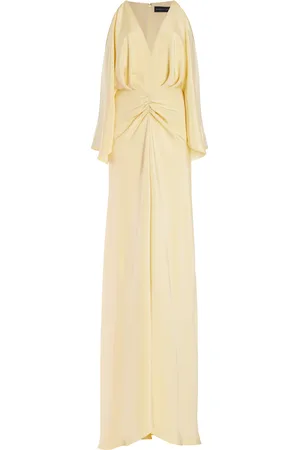 BRANDON MAXWELL The Sierra Gathered Silk Crepe Gown - - US 4 - Moda Operandi