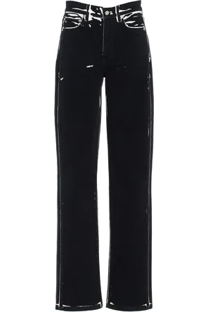 Proenza Schouler Ryman Printed Stretch Mid-Rise Straight-Leg Jeans - - 25 - Moda Operandi