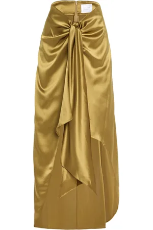 GALVAN De Lovie Satin Maxi Wrap Skirt - - FR 34 - Moda Operandi